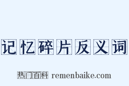 记忆碎片反义词是什么意思的图片